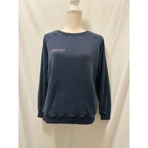 Jungmaven Navy Coco Strawberry Embroidered Crewneck Sweatshirt Women's Small